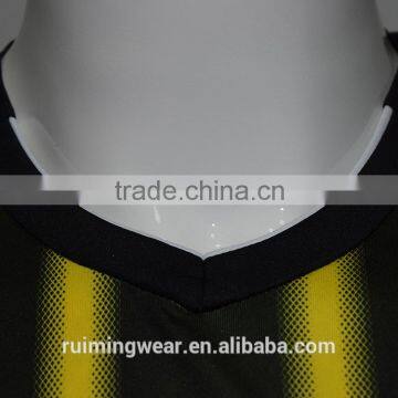 Black Yellow Soccer Jersey for Men Sportswear With Football Jersey Patches photo-2