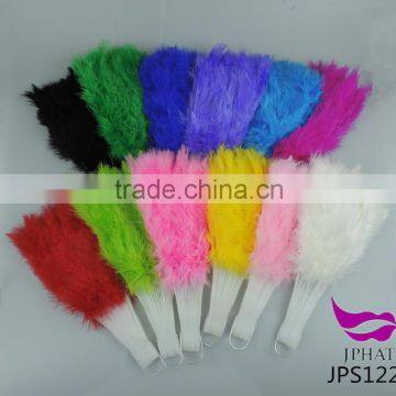 Performance accessory dance party fan foldable plastic feather fans