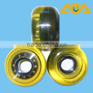 55x36mm Clear Yellow Skateboard PU Wheels