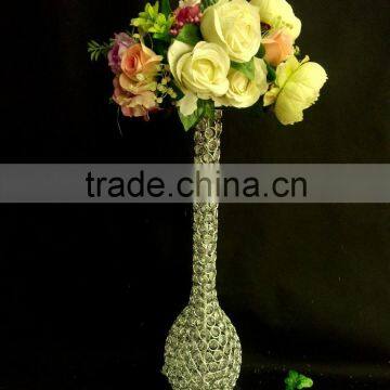 hot sale!wedding decoration crystal flower vase for wedding centerpieces