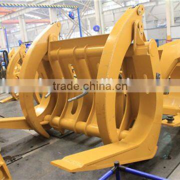 Customized LG918/LG920 Log Fork/Log Grapple, SDLG Wheel loader Excavator Model Code:1690300026/1690300025/1690300043 for sale