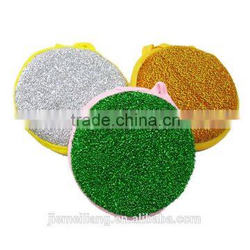 JML1335/Kitchen new products gold round sponge scrubber with hign quality