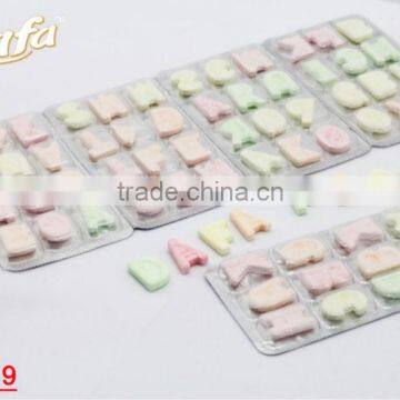 Letter shape A TO Z pressed candy tablet candy