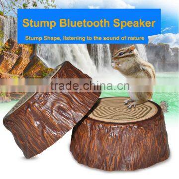 New products 2016 mini portable wireless innovative speaker subwoofers, stump bluetooth speaker 2016 for Christmas gift