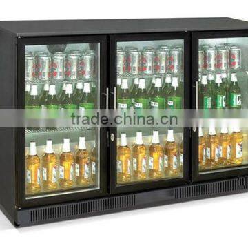 Two Glass Doors Black Bar Fridge/refrigerator(CE Approval) photo-2