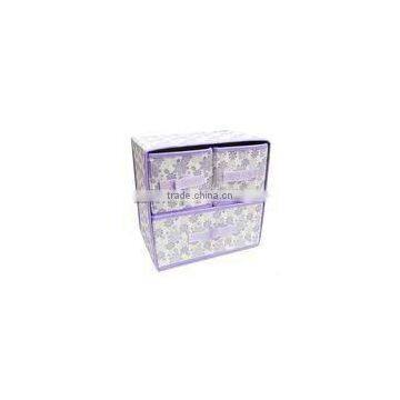 Newest fashion foldable decorative fabric drawers with three drawer