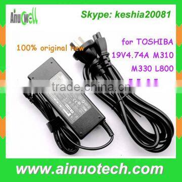 Laptop Charger for TOSHIBA 19V 4.74A 90W 5.5x2.5mm tip M310 M330 L800 laptop ac adapter