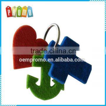 Custom Die Cut Shaped Felt Keychain