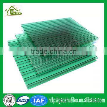 uv protected cheap anti-drop fire proof anti-fog 6 wall transparent hollow polycarbonate sheet for warehouse