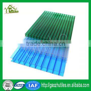 uv coating high quality low price corrugated impact resistance waterproof hollow yellow polycarbonate sheet