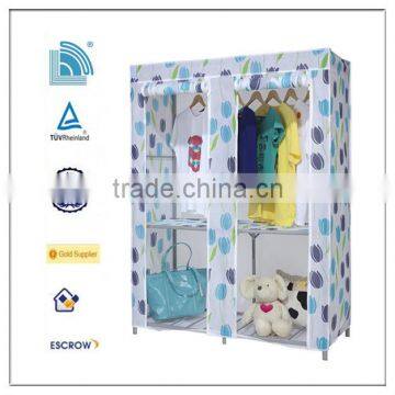 Non-woven folding portable wardrobe/almirah design /closet/cabinet/bedroom wardrobes