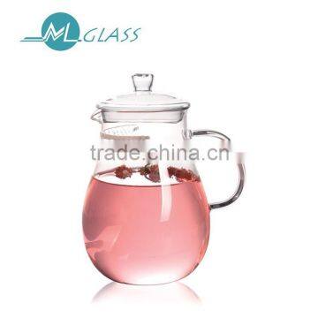 pyrex glass, glass teapot with infuser,