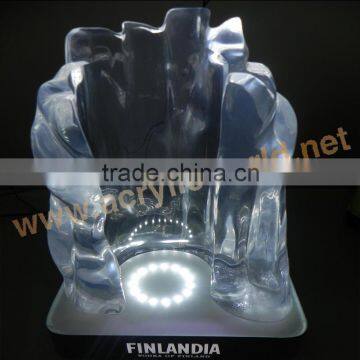 acrylic led wine display stand with original shape