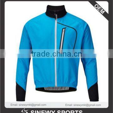 2015 mens simple design high collar softshell jacket sky color