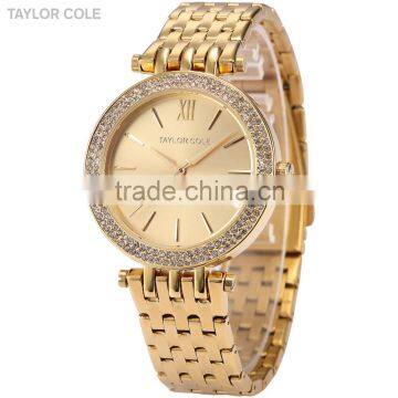 Women Japan Quartz Movement Ladies Fancy Crystal Watches photo-2