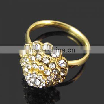 316L Stainless Steel Crystal Rings Wholesale