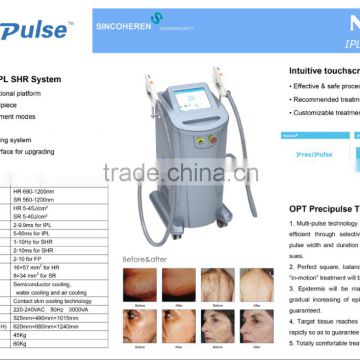 Best painfree vertical spa shr ipl hair removal machine/SHR IPL with high frequency