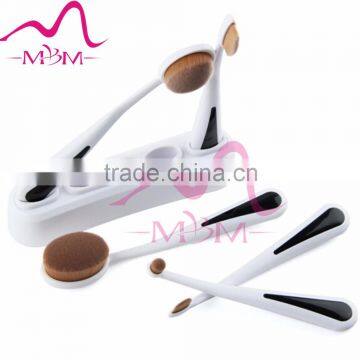 5PC/Set Your logo welcome individual package Oval Makeup Face Powder tooth brush shape foundation brush