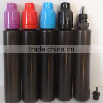 high quality E liquid cigarette juice bottles black unicorn bottle for eliquid ,pen dropper bottle