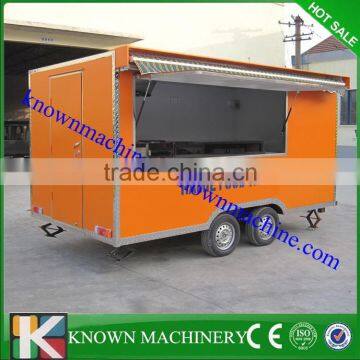 Big space 4 wheel food trailer,4M length concession food trailer