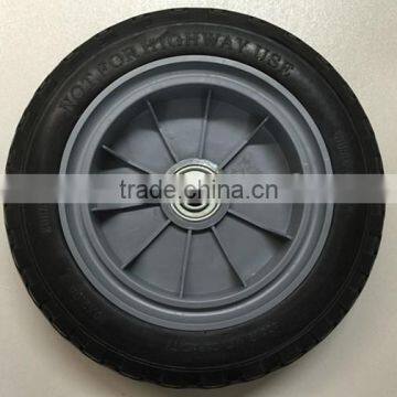 New design standard black flat free tyre180KG loading capacity 10inch