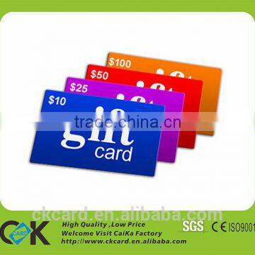 Full color printing shopping ticket VIP gift card