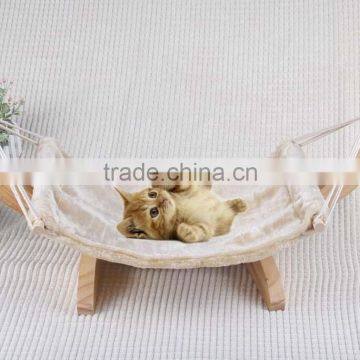 wooden cat hammock bed