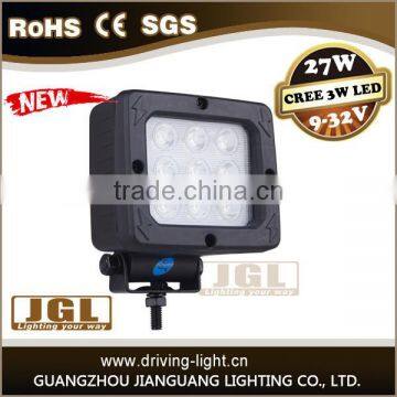 27w Square LED Work Light Cree Driving Light 24v Lamp for Motorcycle,4x4 Cars