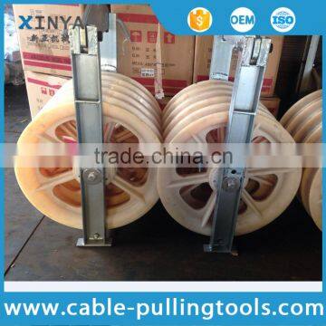 Five Nylon Wheels Diameter 660mm Bundled Conductor Pulley for Overhead Line Transmission