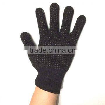 PVC Dotted Cotton Knitted Gloves / Cotton Work Gloves With Rubber Grip Dots photo-3