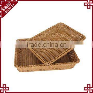 Wholesale Handwoven Rattan Storage Dough Proofing Poly Rattan Plastic Bread Basket photo-5