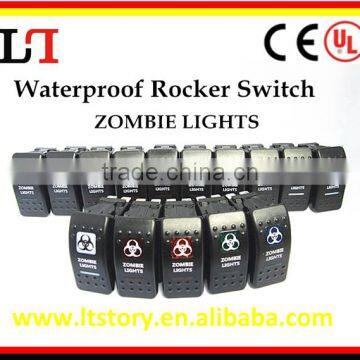 Motorcycle LED light Waterproof rocker switch printed