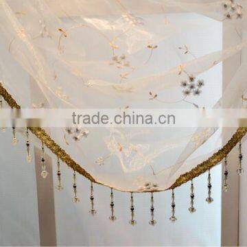 Charming Mediterranean Style Girl's Bedroom Romantic Floral Tulle Voile Door Window Sheer Curtain photo-5