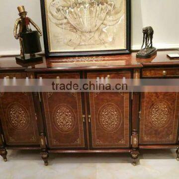 Royal Design Dinning Room Furniture Hand Carved Wooden Sideboard Cupboard photo-4
