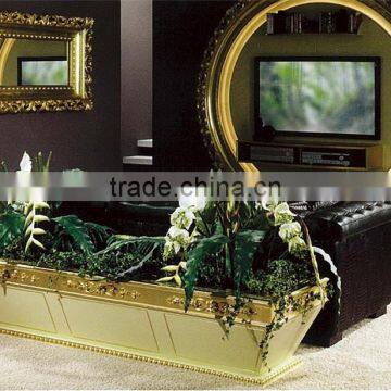 Large Golden Indoor Flower Holder, Living Room Decorative Flower Holder/Planter