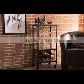 Rustic Industrial Style Mobile Shelf for Kitchen photo-4