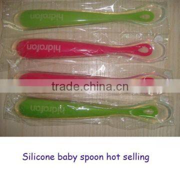 Hot baby silicone baby spoon / silicone mixing spoon