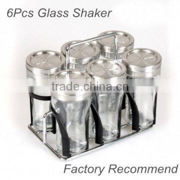 6pcs torch glass spice jar