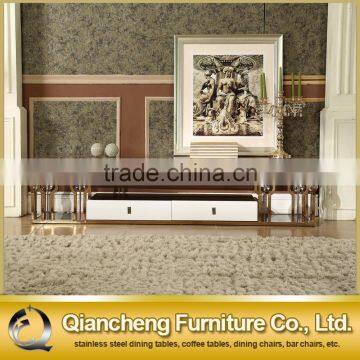 Luxury Stone Top Modern Iron TV Stand photo-2