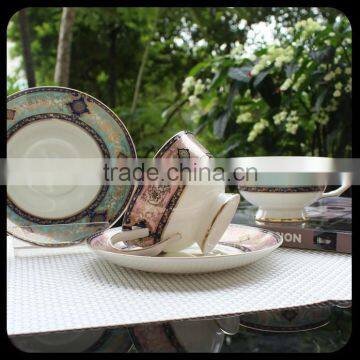 Porcelain tea coffe cup, personalized photo tea cup with saucer