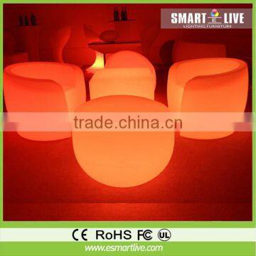 Modern common seat led illuminated inflatable bar chair, inflatable sofa for sale
