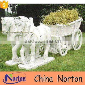 natural stone carving gharry sculpture planters NTBM-H021X