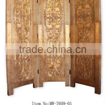 MW-7609-01 Classical reproduction furniture 3-leaf screens