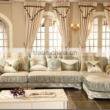 M007 French Upholstery Fabric Wooden Sofa Set Furniture Chesterfield Sofa