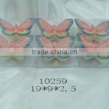 Butterfly paraffin wax candle set