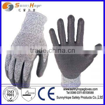 sunnyhope grey pu cut resistant safety gloves level 5