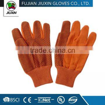 Orange drill cotton security gloves