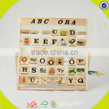 Wholesale Cheap Baby Wooden English Alphabet Chart Interesting Kids Wooden English Alphabet Chart W12C005 photo-3