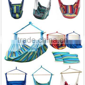 Colorful Poly Cotton Swing Hanging Hammock Chair With Hand Made Rope photo-6