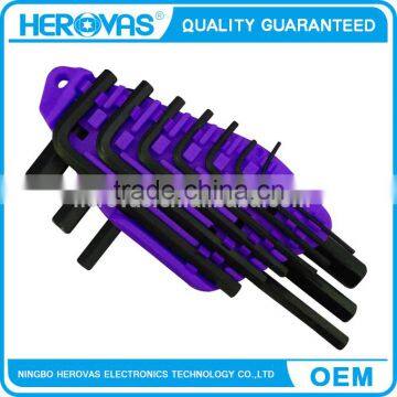 Hex key set quality guarantee, durable Cr-v black hex key set